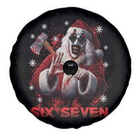 67 Terrifier Santa Horror Christmas Spare Tire Cover Funny Six Seven Meme Holiday Movie - Wonder Print Shop