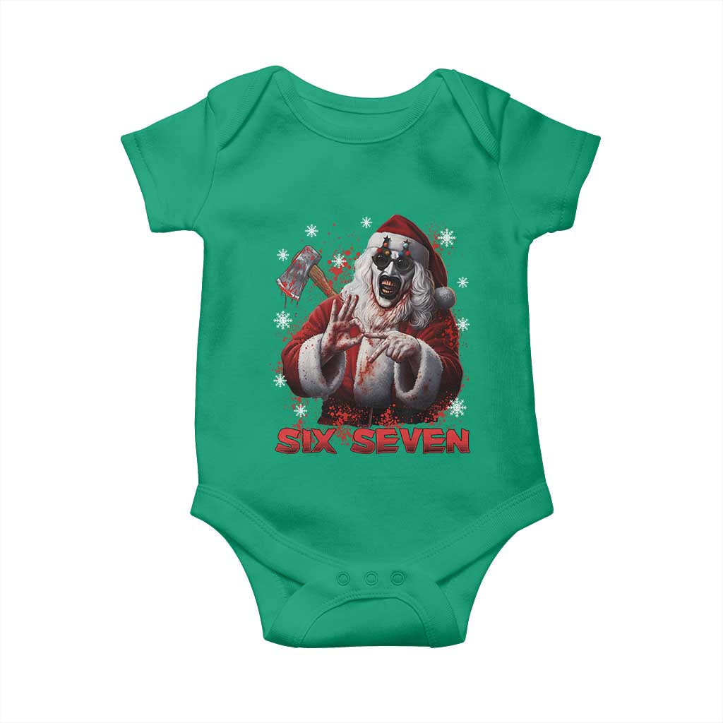 67 Terrifier Santa Horror Christmas Baby Onesie Funny Six Seven Meme Holiday Movie - Wonder Print Shop