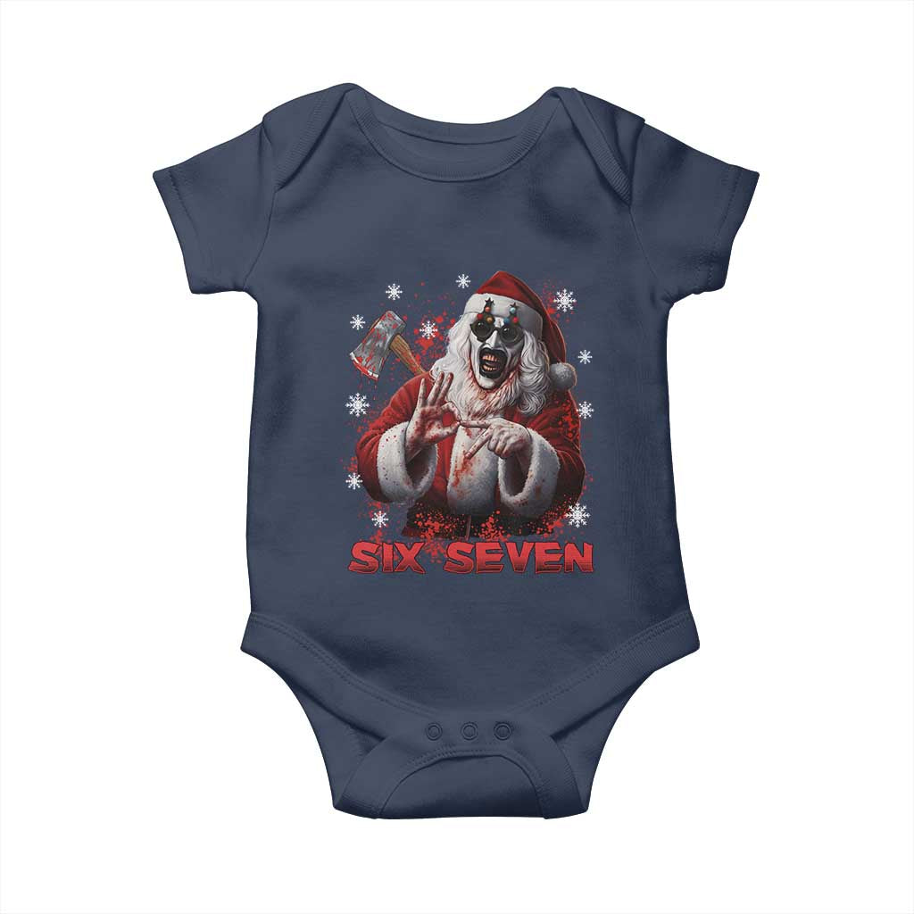 67 Terrifier Santa Horror Christmas Baby Onesie Funny Six Seven Meme Holiday Movie - Wonder Print Shop