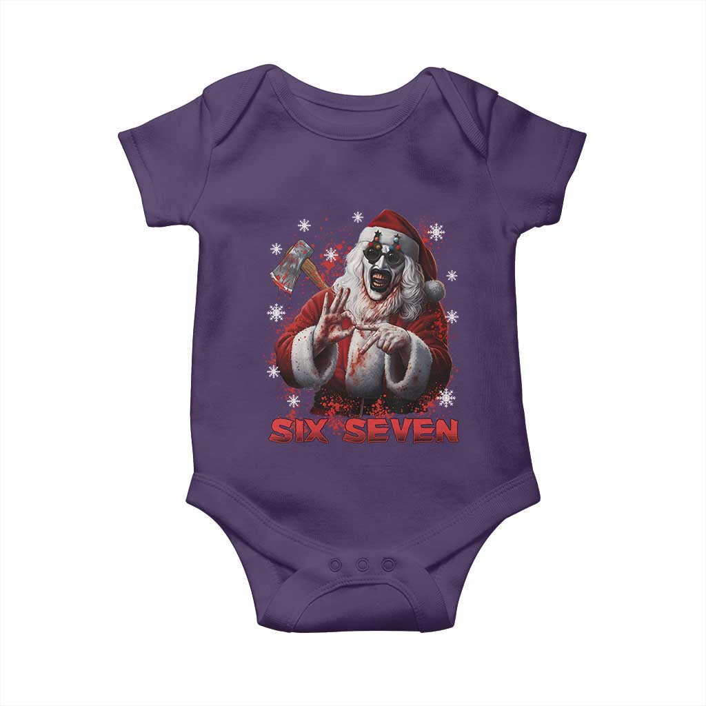 67 Terrifier Santa Horror Christmas Baby Onesie Funny Six Seven Meme Holiday Movie - Wonder Print Shop