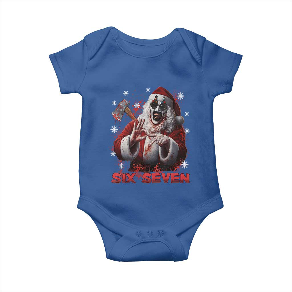 67 Terrifier Santa Horror Christmas Baby Onesie Funny Six Seven Meme Holiday Movie - Wonder Print Shop