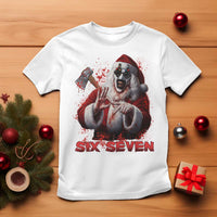 67 Terrifier Santa Horror Christmas T Shirt Funny Six Seven Meme Holiday Movie - Wonder Print Shop