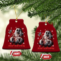 67 Terrifier Santa Horror Christmas Ceramic Ornament Funny Six Seven Meme Holiday Movie - Wonder Print Shop