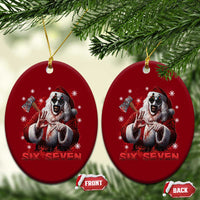 67 Terrifier Santa Horror Christmas Ceramic Ornament Funny Six Seven Meme Holiday Movie - Wonder Print Shop