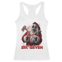 67 Terrifier Santa Horror Christmas Racerback Tank Top Funny Six Seven Meme Holiday Movie - Wonder Print Shop