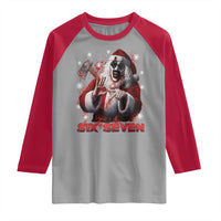 67 Terrifier Santa Horror Christmas Raglan Shirt Funny Six Seven Meme Holiday Movie - Wonder Print Shop