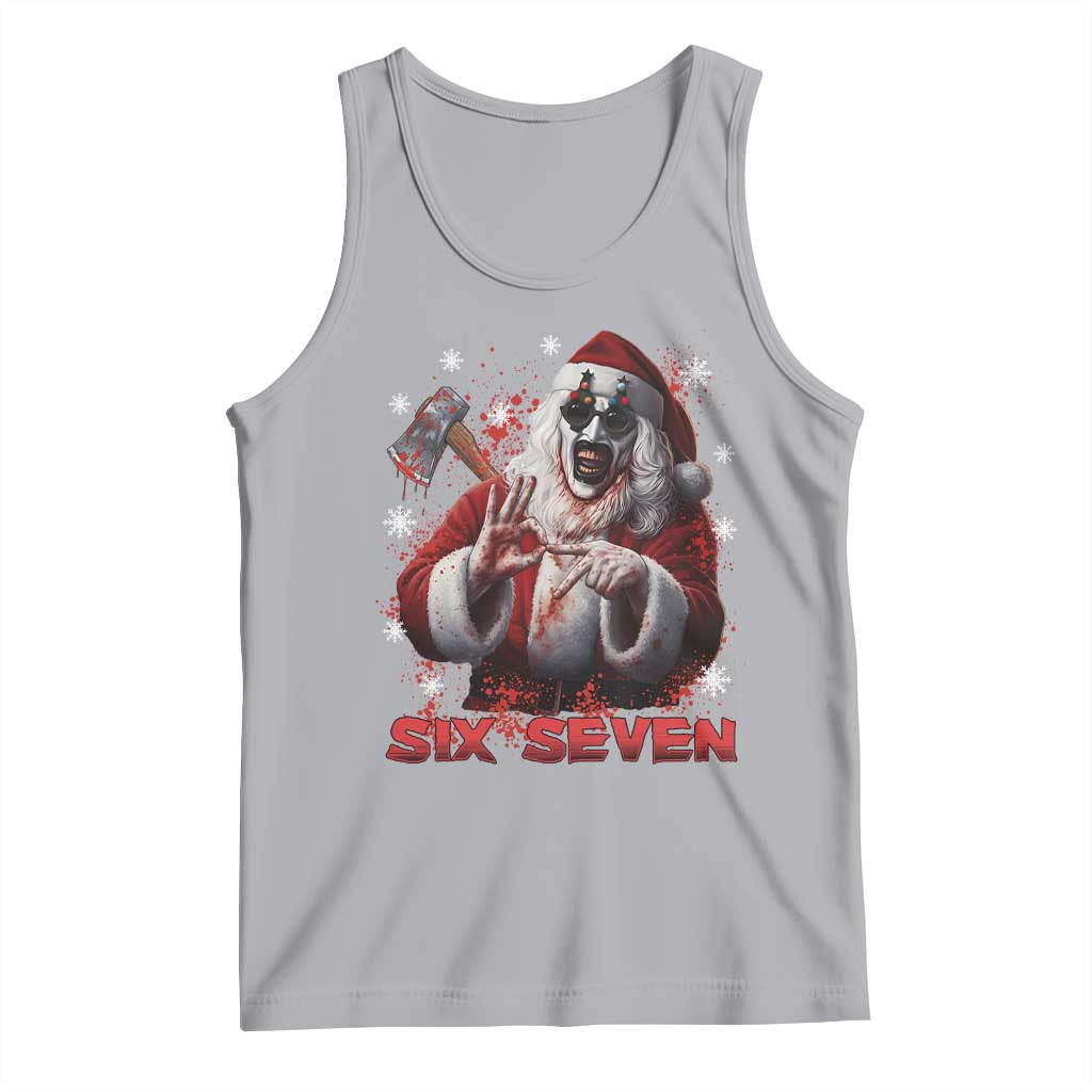 67 Terrifier Santa Horror Christmas Tank Top Funny Six Seven Meme Holiday Movie - Wonder Print Shop