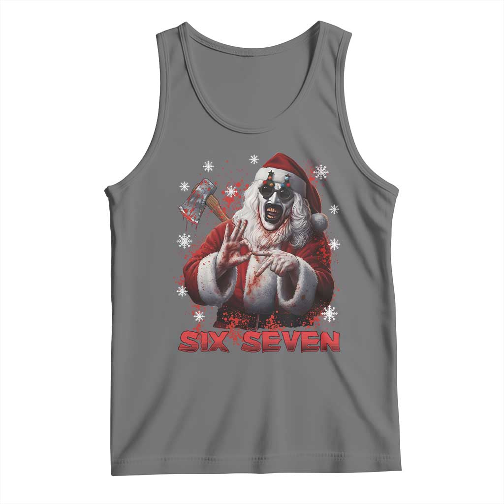 67 Terrifier Santa Horror Christmas Tank Top Funny Six Seven Meme Holiday Movie - Wonder Print Shop