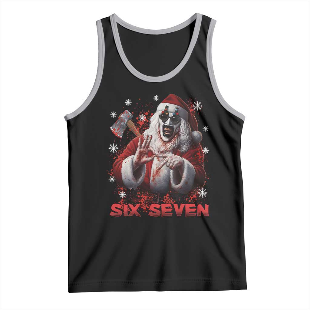 67 Terrifier Santa Horror Christmas Tank Top Funny Six Seven Meme Holiday Movie - Wonder Print Shop