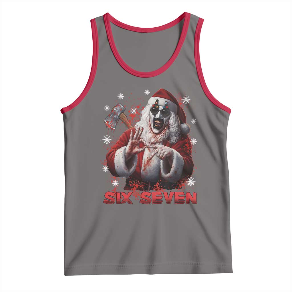67 Terrifier Santa Horror Christmas Tank Top Funny Six Seven Meme Holiday Movie - Wonder Print Shop