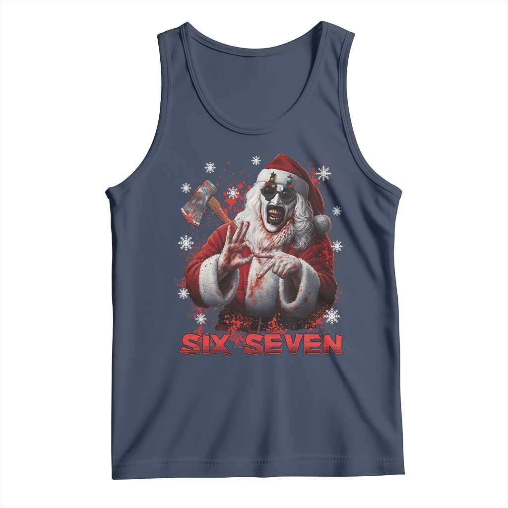 67 Terrifier Santa Horror Christmas Tank Top Funny Six Seven Meme Holiday Movie - Wonder Print Shop