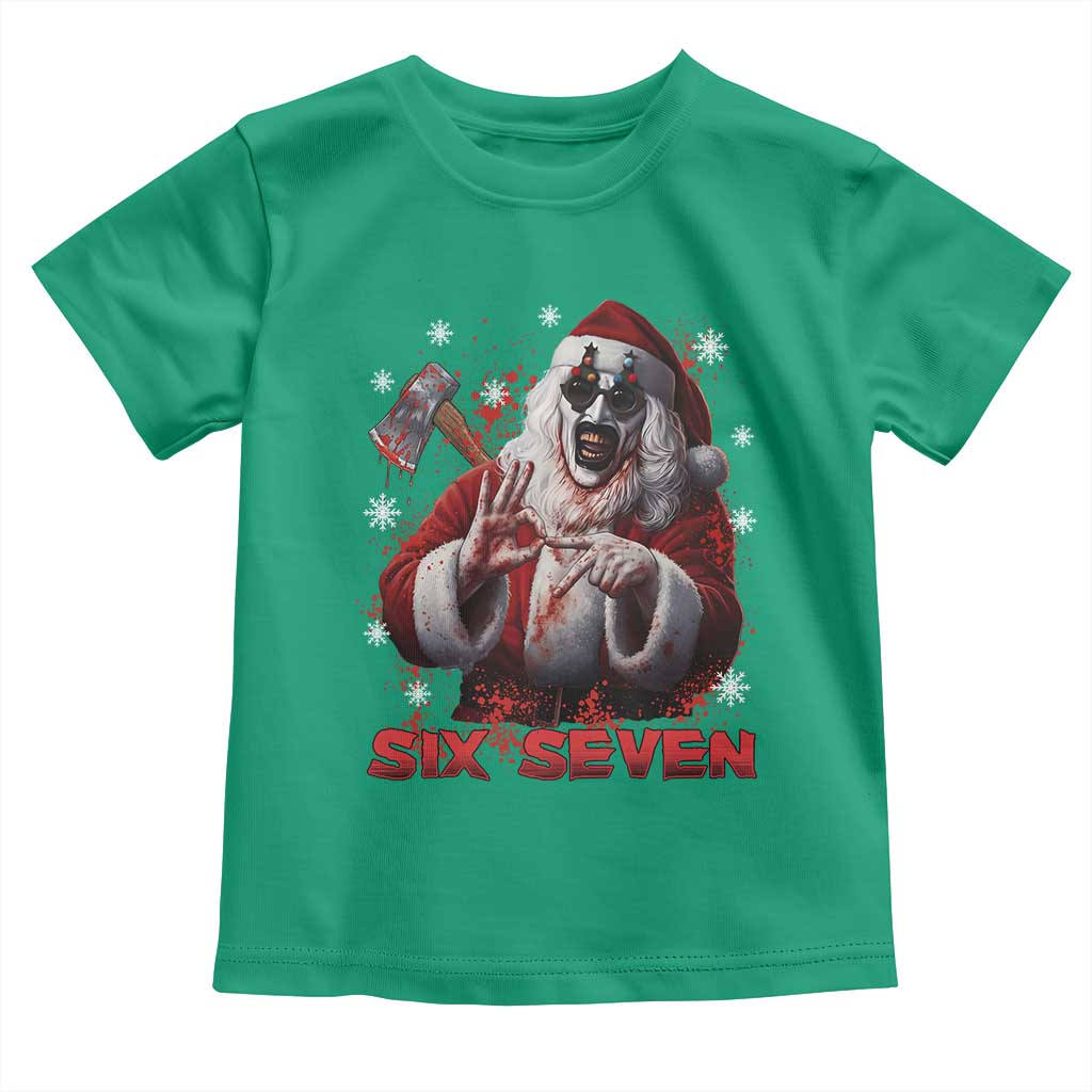 67 Terrifier Santa Horror Christmas Toddler T Shirt Funny Six Seven Meme Holiday Movie - Wonder Print Shop