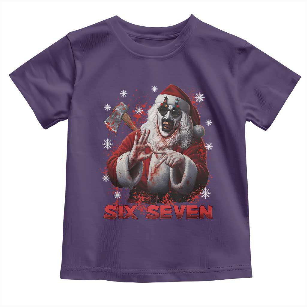 67 Terrifier Santa Horror Christmas Toddler T Shirt Funny Six Seven Meme Holiday Movie - Wonder Print Shop