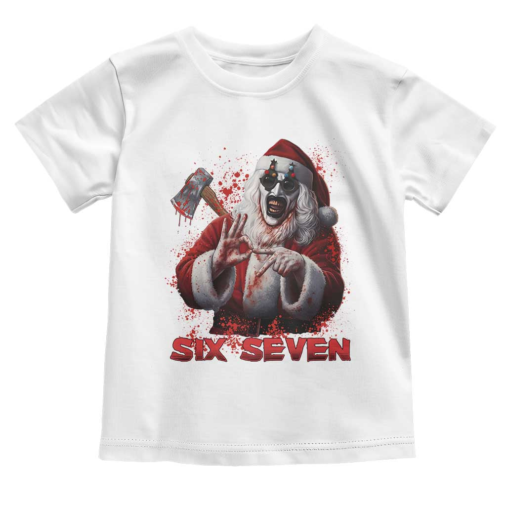 67 Terrifier Santa Horror Christmas Toddler T Shirt Funny Six Seven Meme Holiday Movie - Wonder Print Shop