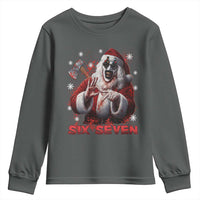 67 Terrifier Santa Horror Christmas Youth Sweatshirt Funny Six Seven Meme Holiday Movie - Wonder Print Shop
