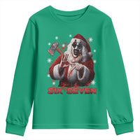 67 Terrifier Santa Horror Christmas Youth Sweatshirt Funny Six Seven Meme Holiday Movie - Wonder Print Shop