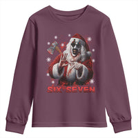 67 Terrifier Santa Horror Christmas Youth Sweatshirt Funny Six Seven Meme Holiday Movie - Wonder Print Shop