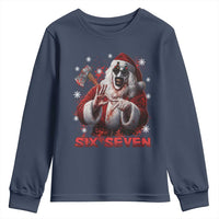 67 Terrifier Santa Horror Christmas Youth Sweatshirt Funny Six Seven Meme Holiday Movie - Wonder Print Shop