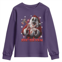 67 Terrifier Santa Horror Christmas Youth Sweatshirt Funny Six Seven Meme Holiday Movie - Wonder Print Shop