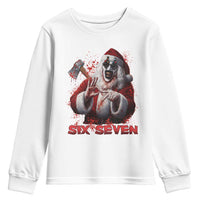 67 Terrifier Santa Horror Christmas Youth Sweatshirt Funny Six Seven Meme Holiday Movie - Wonder Print Shop