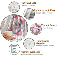 67 Six Seven Pink Santa Christmas Meme Throw Blanket - Wonder Print Shop