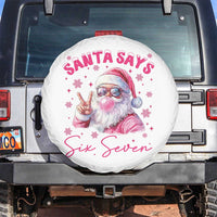 67 Six Seven Pink Santa Christmas Meme Spare Tire Cover - Wonder Print Shop