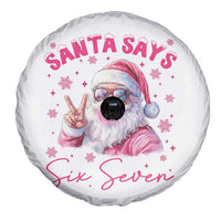 67 Six Seven Pink Santa Christmas Meme Spare Tire Cover - Wonder Print Shop