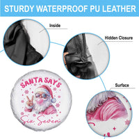 67 Six Seven Pink Santa Christmas Meme Spare Tire Cover - Wonder Print Shop