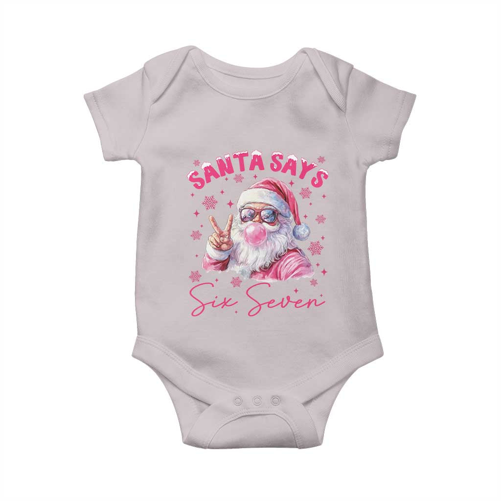 67 Six Seven Pink Santa Christmas Meme Baby Onesie - Wonder Print Shop
