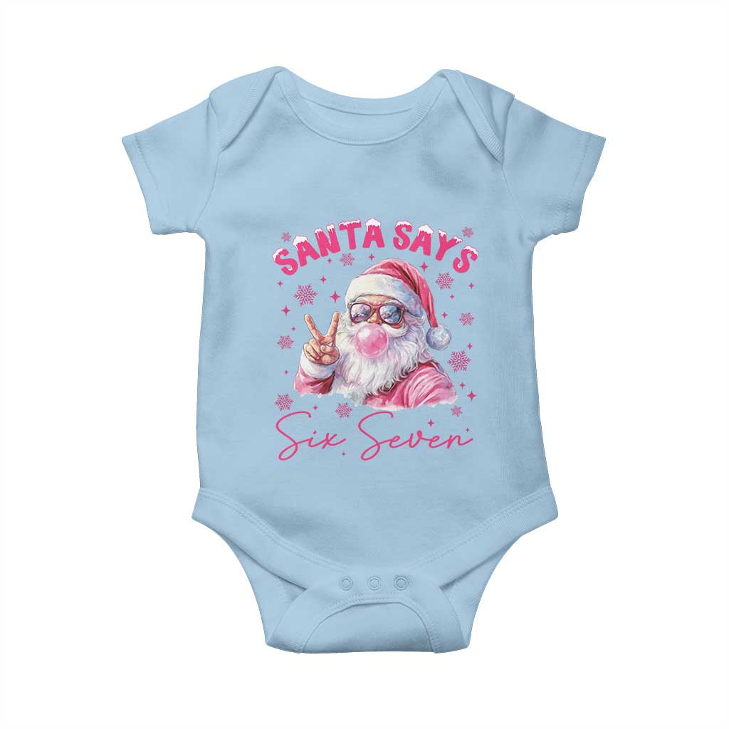 67 Six Seven Pink Santa Christmas Meme Baby Onesie - Wonder Print Shop