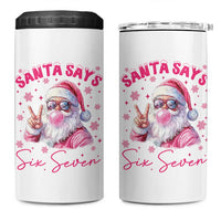 67 Six Seven Pink Santa Christmas Meme 4 in 1 Can Cooler Tumbler - Wonder Print Shop
