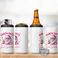 67 Six Seven Pink Santa Christmas Meme 4 in 1 Can Cooler Tumbler - Wonder Print Shop