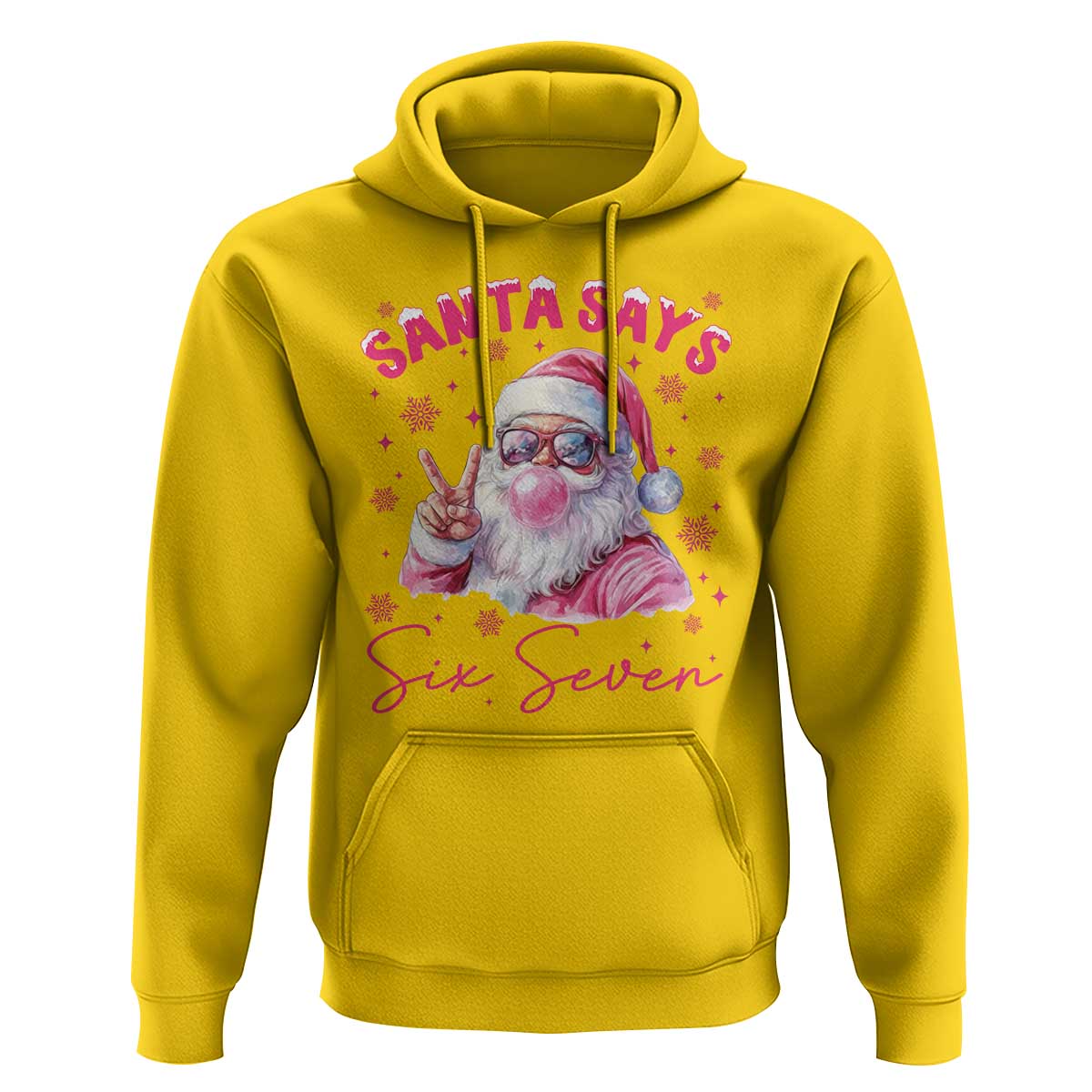 67 Six Seven Pink Santa Christmas Meme Hoodie - Wonder Print Shop