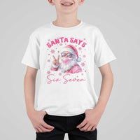 67 Six Seven Pink Santa Christmas Meme T Shirt For Kid - Wonder Print Shop