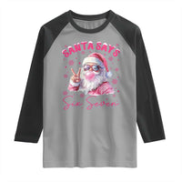 67 Six Seven Pink Santa Christmas Meme Raglan Shirt - Wonder Print Shop