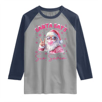 67 Six Seven Pink Santa Christmas Meme Raglan Shirt - Wonder Print Shop
