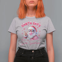 67 Six Seven Pink Santa Christmas Meme T Shirt For Women - Wonder Print Shop