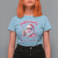 67 Six Seven Pink Santa Christmas Meme T Shirt For Women - Wonder Print Shop