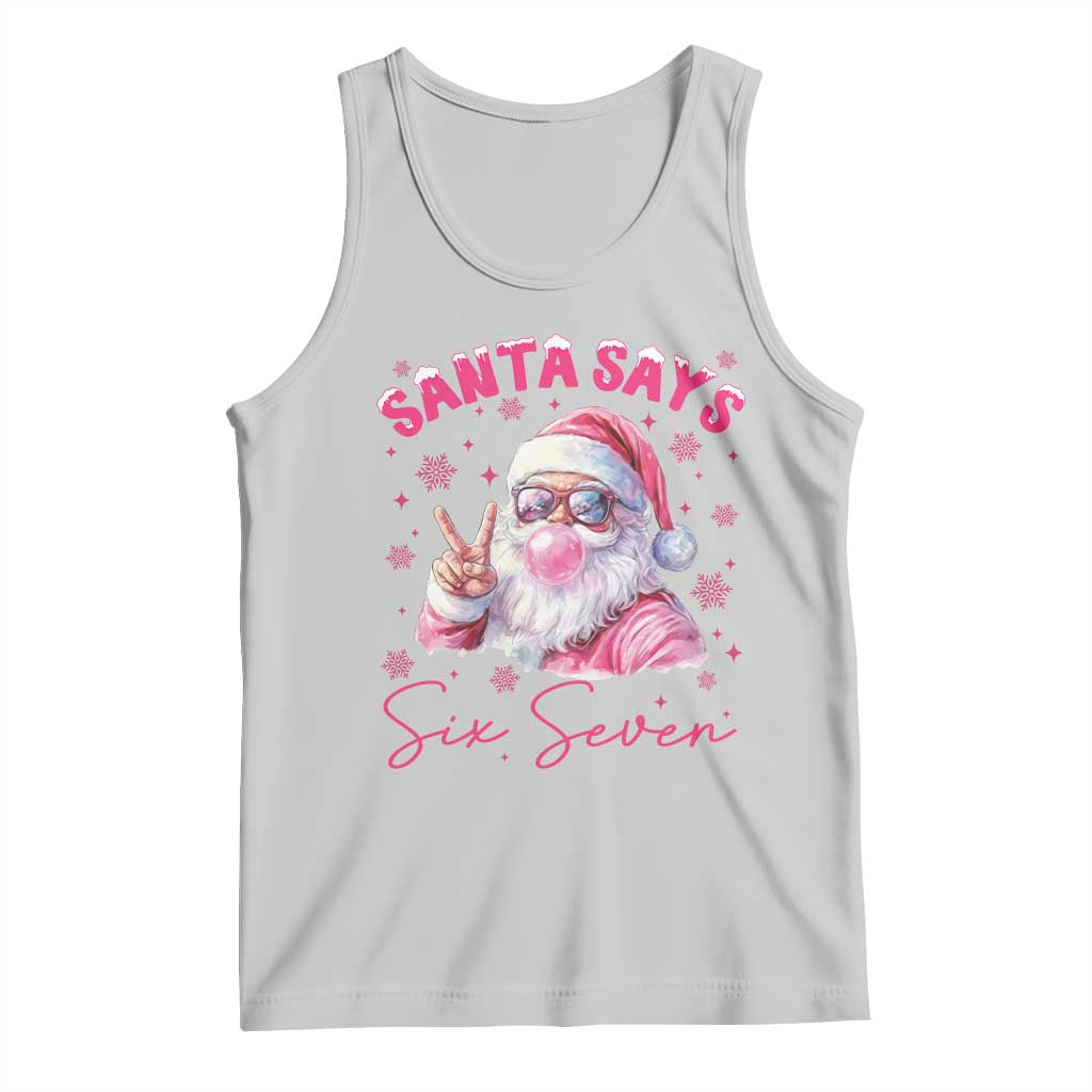 67 Six Seven Pink Santa Christmas Meme Tank Top - Wonder Print Shop
