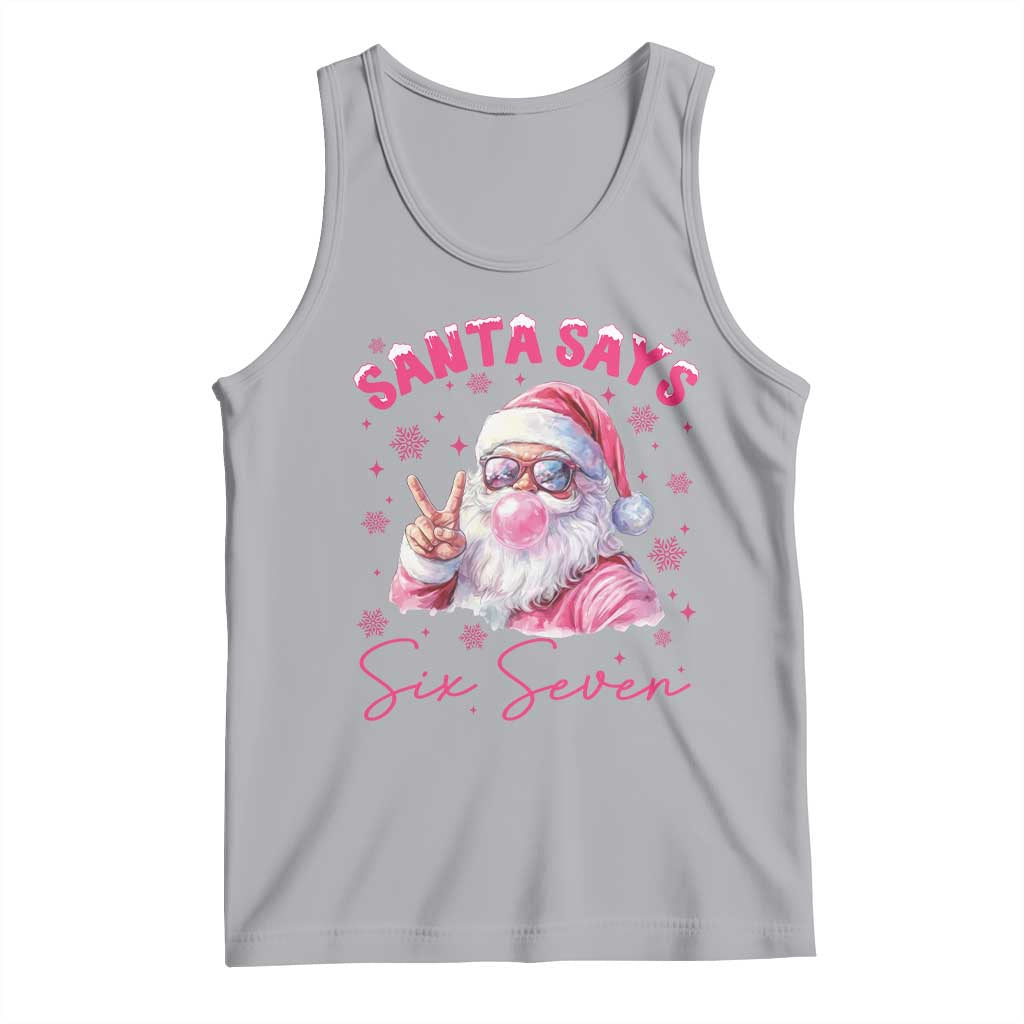 67 Six Seven Pink Santa Christmas Meme Tank Top - Wonder Print Shop