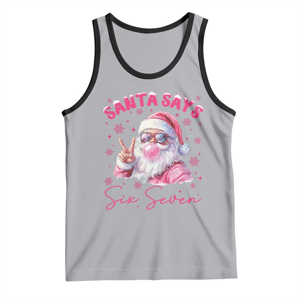67 Six Seven Pink Santa Christmas Meme Tank Top - Wonder Print Shop