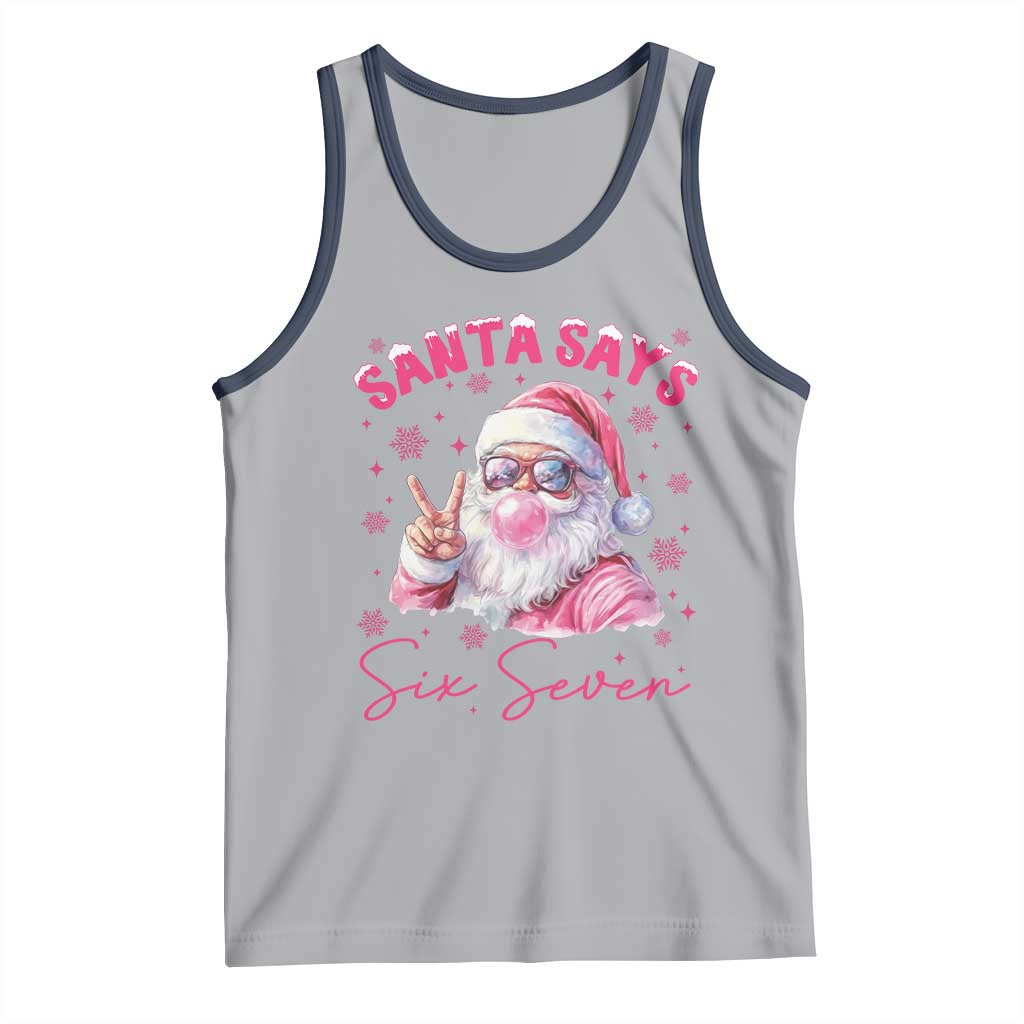 67 Six Seven Pink Santa Christmas Meme Tank Top - Wonder Print Shop