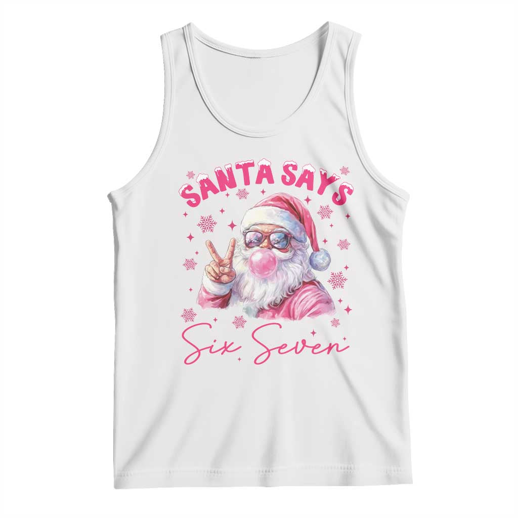 67 Six Seven Pink Santa Christmas Meme Tank Top - Wonder Print Shop