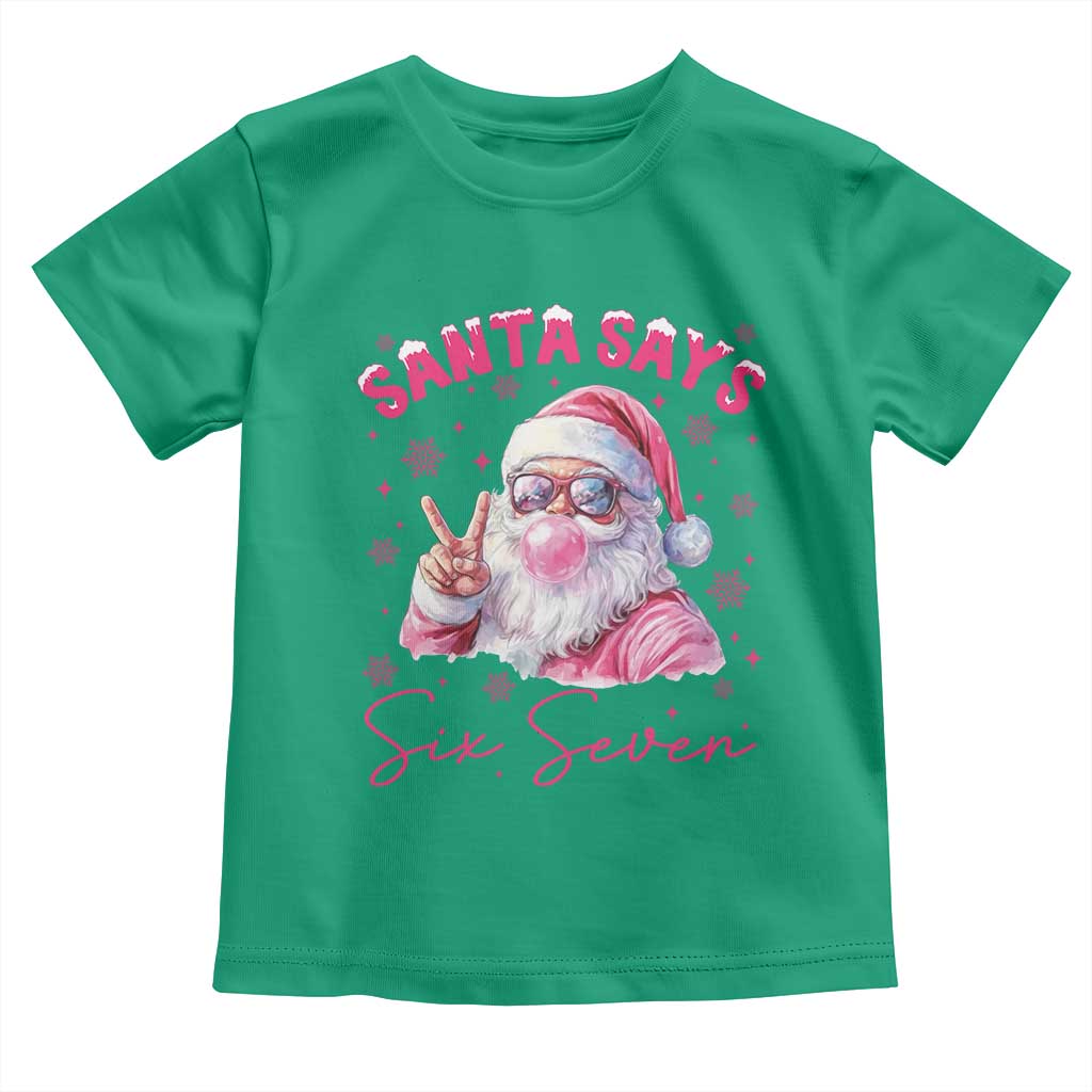 67 Six Seven Pink Santa Christmas Meme Toddler T Shirt - Wonder Print Shop