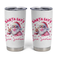 67 Six Seven Pink Santa Christmas Meme Tumbler Cup - Wonder Print Shop