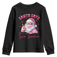 67 Six Seven Pink Santa Christmas Meme Youth Sweatshirt - Wonder Print Shop