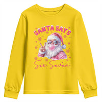 67 Six Seven Pink Santa Christmas Meme Youth Sweatshirt - Wonder Print Shop