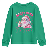 67 Six Seven Pink Santa Christmas Meme Youth Sweatshirt - Wonder Print Shop