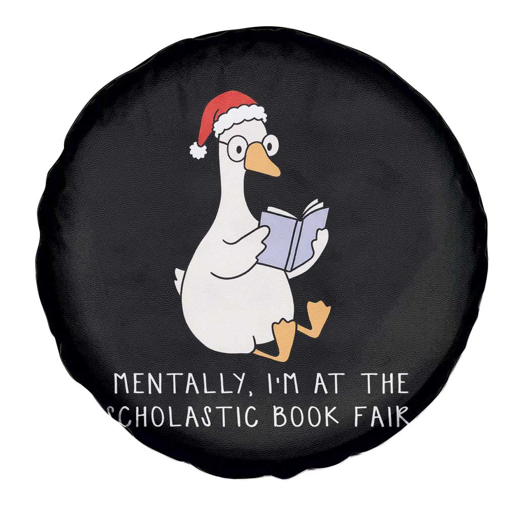 Silly Goose Bookish Christmas Spare Tire Cover Mentally I Am At The Scholastic Book Fair - Wonder Print Shop
