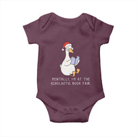 Silly Goose Bookish Christmas Baby Onesie Mentally I Am At The Scholastic Book Fair - Wonder Print Shop